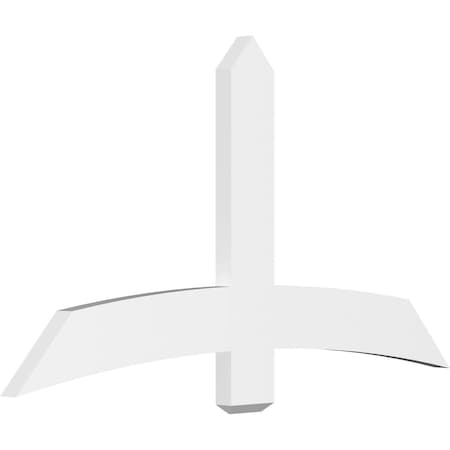 Ekena Millwork Bellingham Architectural Grade PVC Gable Bracket, 60"W x 32 1/2"H x 2"D x 6"F, 13/12 Pitch GBP060X33X0206BEL00
